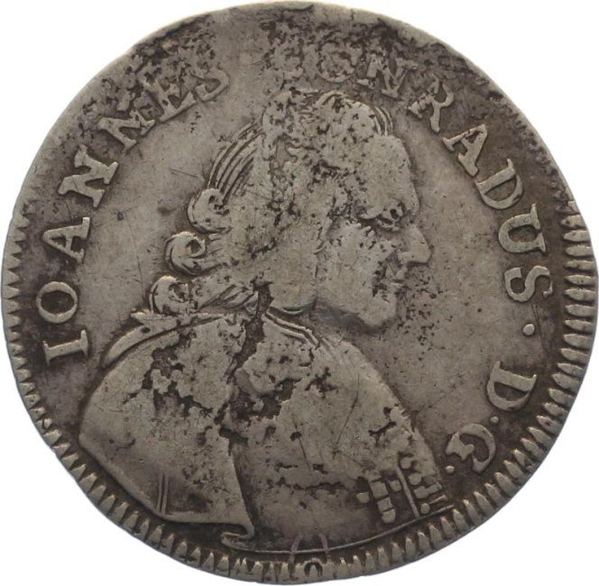 Basel - Bistum 20 Kreuzer 1725 - Johann Konrad II, 1705-1737